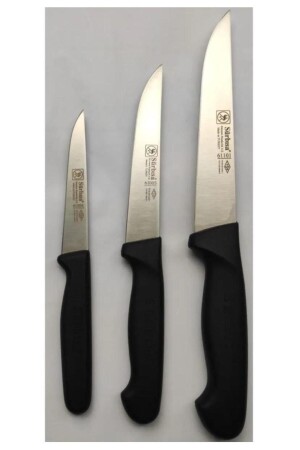 MNZ-Surbisa 3 قطعة سكين مطبخ أسود مجموعة2 Sd61001005004 - Sürbisa