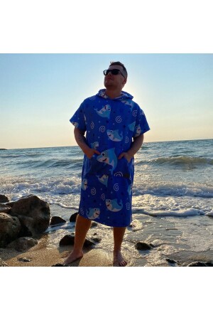 (MNZ-Surf Summer Poncho Hooded Beach Towel) (حية مجانا) ECM-SORF-001 - ECEMRE