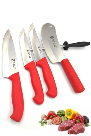 مقعد مطبخ من طراز MNZ-Sürmene Set Red Series 5-piece GTR11-51 - SürLaz