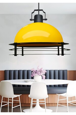 MNZ-Sven الصفراء المعدن قفص مصباح العلق الكافي مطعم مطبخ مدخل Ayd-3585 AYD-3585 - HOMİNG