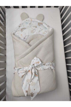 غطاء MNZ-Swaddle، نمط التلال والوفل (100*100 سم) 2003 - BABYNEST SEPETi