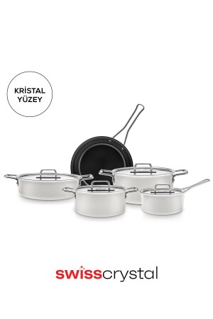 MNZ-Swiss Crystal Mastermaid 9 Piece إدخال الخزينة المعدة كريم - Karaca