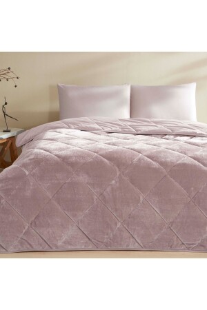 MNZ-TAÇ TEDDY WARMER FLEECE QUILT مجموعة مزدوجة الوردة المجففة - Taç