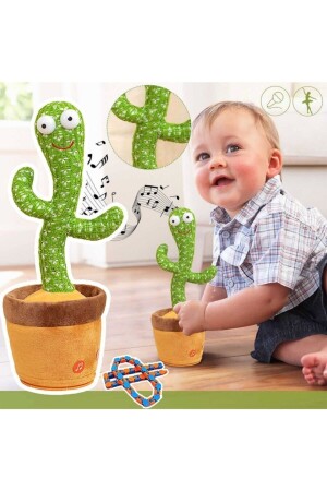 (MNZ-Talking Dancing) - موسيقى ضوء الخزينة الكاكتوس بلوش لعبة بطارية تعمل - Can İthalat