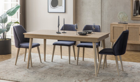 مجموعة طاولة تناول الطعام من طراز MNZ-Tallis - Cadde Yıldız