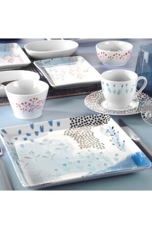 MNZ-Tan 32 قطعة طعام الإفطار مجموعة 12076 KTH-TAN32KH60012076 - Kütahya Porselen