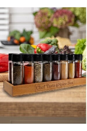 مرفق العطور الخشبية من طراز MNZ-Tangram مع قائمة 16 قطعة مجموعة العطور tng16 - Chef Taste