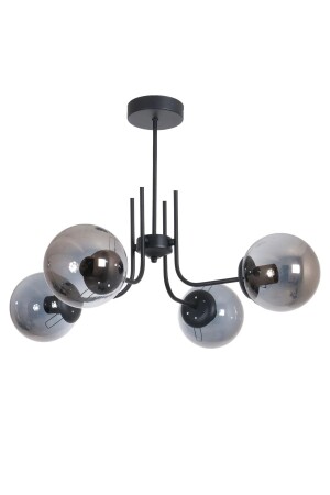 مطبخ التصميم الحديث من MNZ-Tanya - غرفة المعيشة - غرفة النوم - السقف اللون الأسود الزجاج المدخن 4 قطع الشنابل TN373 - Fer Avize