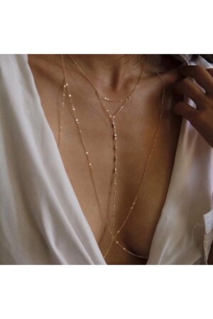 MNZ-Tarnish مقاوم للون الذهبية صلصة الدوال السلسلة جسم الملحقات - Misboho