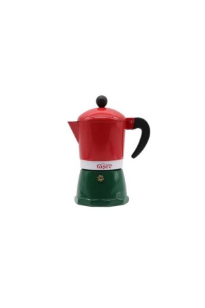 MNZ-Taşev T1197 Adamo Moka Pot 6 كوبات حمراء وخضراء - Bambum