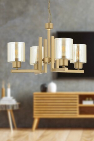 MNZ-Tasse 4-piece قديم المصباح الملوّن مع زجاج العسل غرفة نوم صغيرية حديثة غرفة المعيشة مصباح 3518-04-FR - Apliqa