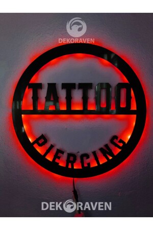 MNZ-Tatto & Piercing LED Light Table - تلوين لوحة إشارة داخلية - dekoraven