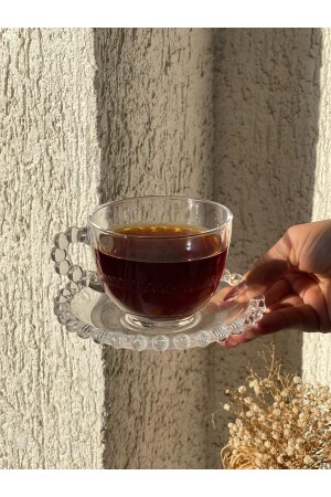 كريات زجاجية من MNZ-Teacup 6 قطع - Dunyazuccaciye