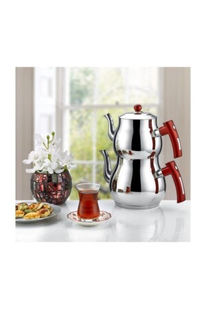 مرجان من فولاذ MNZ-Teapot Coral حجم صغير الأحمر EMRINTER67 - İnter