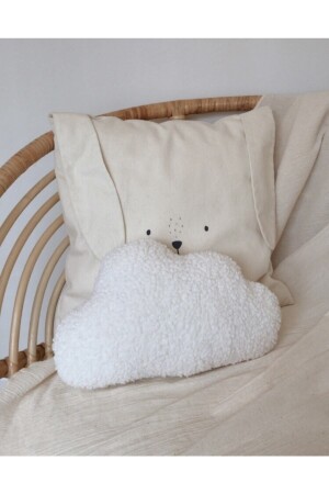 MNZ-Teddy Bulut وسادة بيضاء طبيعية Bh15 - bohemoon