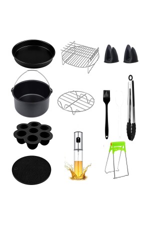 MNZ-Tefal Philips Karaca Yasomi 7 و 7 لتر متوافق 9 Inc (23 CM) 12 Li Airfryer Fryer Set 9inçset - Xiaomi