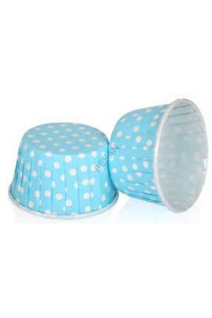 MNZ-Tekçe Light Blue Polka Dot Pet Capsule Muffin 25 قطعة - Bens