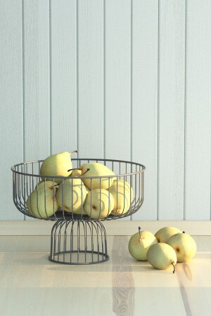 MNZ-TEKNOTEL METAL FRUIT BASKET ORGANIZER BASKET MATT BLACK MG527 - Tekno-Tel