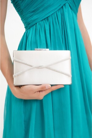 MNZ-Ten ساتين المرأة الصليب الحجر مساء حقيبة Bg1123-310-0002 - Bakgiy