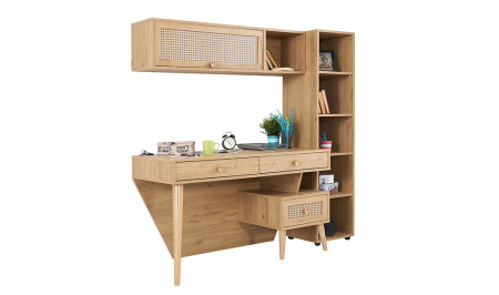 مكتب دراسة من منطقة MNZ-Terra مع خزانة كتب - Cadde Yıldız