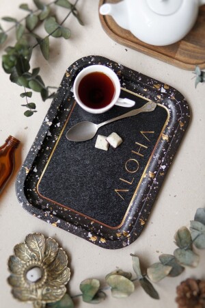 سلة معدنية ذات نمط من طراز MNZ-Terrazo - سلة قهوة الشاي - سلة عرض 23 سم × 31 سم TYC00435961676 - Evle