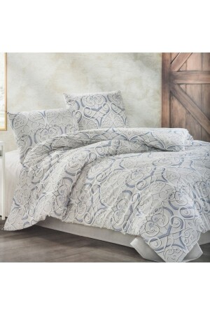 MNZ-Terry Cotton Quilted Duvet Cover Set Romana Gray مزدوجة TYC00638933064 - Kristal