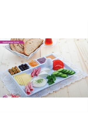 MNZ-Thermo لا يمكن كسرها ملامين صحن الفطور الأبيض مع قطع 1 قطعة - Evren