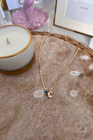 مقعد من سلسلة MNZ-Thin مع حرف C و معلق عيون الشرير - Trendy Butik