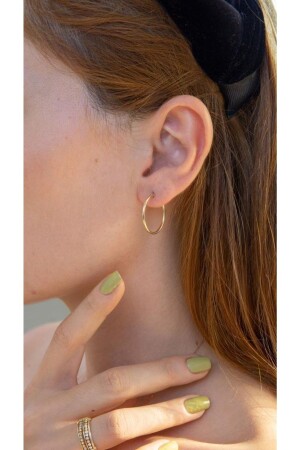 أذنين من طراز MNZ-Thin Hoop 2 سم - Tufanlar Kuyumculuk