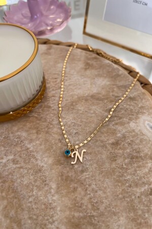مقعد من سلسلة MNZ-Thin مع حرف N و معلق عيون الشرير - Trendy Butik