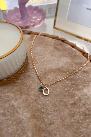 مقعد من سلسلة MNZ-Thin مع حرف O و معلق عيون Evil Eye - Trendy Butik
