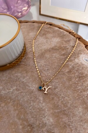 مقعد من سلسلة MNZ-Thin مع حروف Y و معلق عيون الشر - Trendy Butik