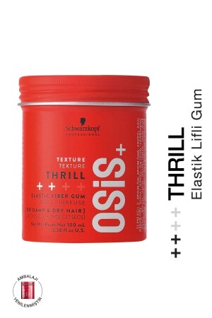 MNZ-Thrill إلكستيكي الألياف المطاطة تصميم متوسط الحفاظ 100ml لامعة المطاطة الشمع - Osis