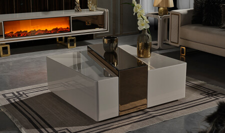 طاولة القهوة من MNZ-Tiana - الذهب - Cadde Yıldız