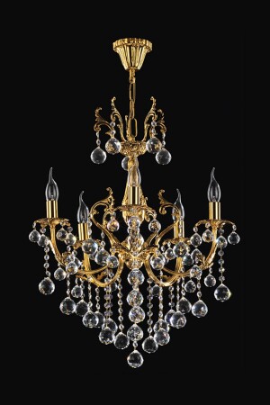 MNZ-Tila 5 Arm Chandelier Gold BS. 0158-58-05 Z - Avize çarşısı