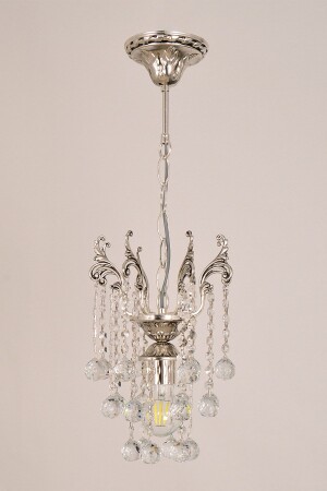 MNZ-Tila Single Crystal Chandelier فضة BS. 0158-59-01Z - Avize çarşısı