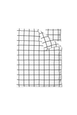 MNZ-Tile Black 100% Cotton Ranforce غطاء وكنسة واحد 160x220 CTNSKS16 - Cote Blanc
