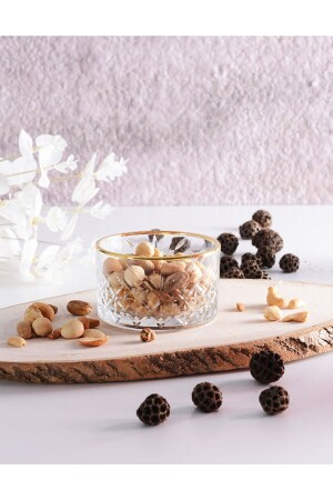 MNZ-Timeless Gold Touch Snack Bowl Set - Paşabahçe