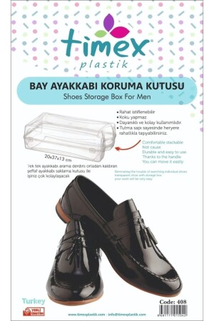 صندوق الأحذية للرجال من نوع MNZ-Timex 6 قطع مربع تخزين الأحذية الشفافية - Nisa Home