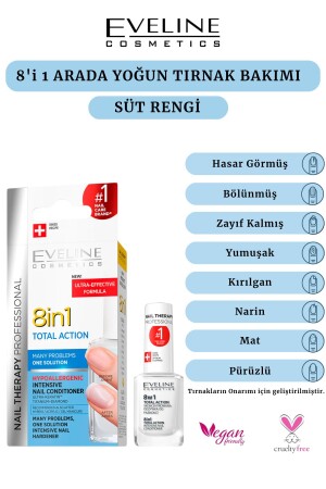 MNZ-Titanium+Diamond Nail Strengthening Therapy - ملحون اللون لون المسامير البولندية 8in1 - Eveline Cosmetics