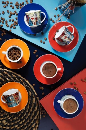 MNZ-Toledo 6 قطع مجموعة قهوة لـ 12 شخص 10910 TL12KT42010910 - Kütahya Porselen