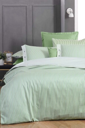 MNZ-Tommy Green Double 100% Cotton Satin 233tc غطاء القماش مجموعة SAREV. 3181545003 - Sarev