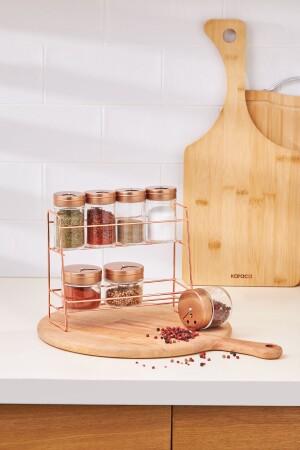MNZ-Top Copper 8-piece Spice Set مع منصة TYC55HHMNN168977524169770 - Karaca