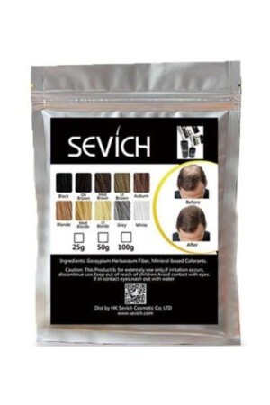 MNZ-Toppik متوسط بني (ميد براون) توبيك حبوب الشعر مسحوق ألياف الشعر كيراتين 100 جرام - Sevich