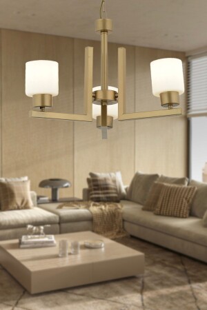 MNZ-Torqu 3-piece Antique White Glass اللون الأبيض الحاضر غرفة النوم غرفة المعيشة الشنابل 3424-03-FR - Apliqa