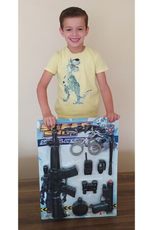 MNZ-Total 10 Piece Soldier Battle Set مع بندقية ولعبة، بندقية ومسروقات - Brother Toys