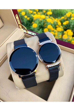 MNZ-Touch Unisex زوجين مزيج من الرجال الأسود - النساء الوردة قضية لمس العاشقين ÇENÇEN699 - ÇENÇEN