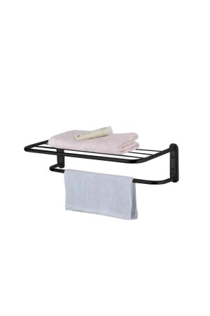 MNZ-Towel Rack حمام أسود رف حمام الفندق 3003 3003-34 - Weblonya