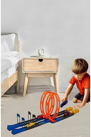 ممارسة سباق السيارات من طراز MNZ-Toy مع رصيف الإطلاق أكروباتيكا القفز الممر المتحركات المتحركات المتحركة مع 4 السيار - Satış Diyarı