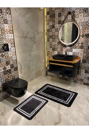 MNZ-Tracy 2-piece Latex حمام المياه مجموعة -(SIZE 60X100 60X50) سوداء BYDPASPAS-TRACY - Brillant